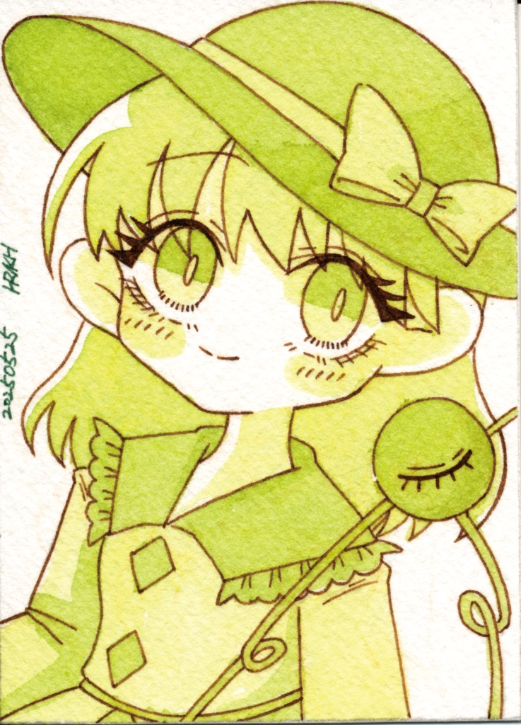 【東方名華祭19】ワンカラードローイング【原画】