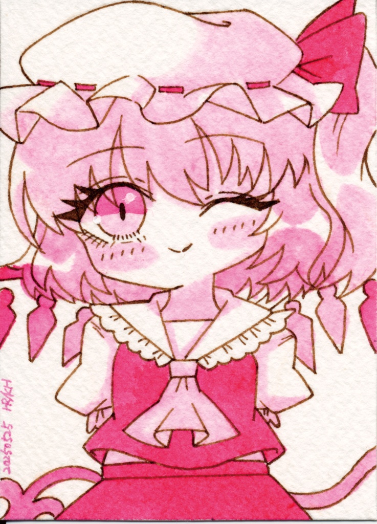 【東方名華祭19】ワンカラードローイング【原画】