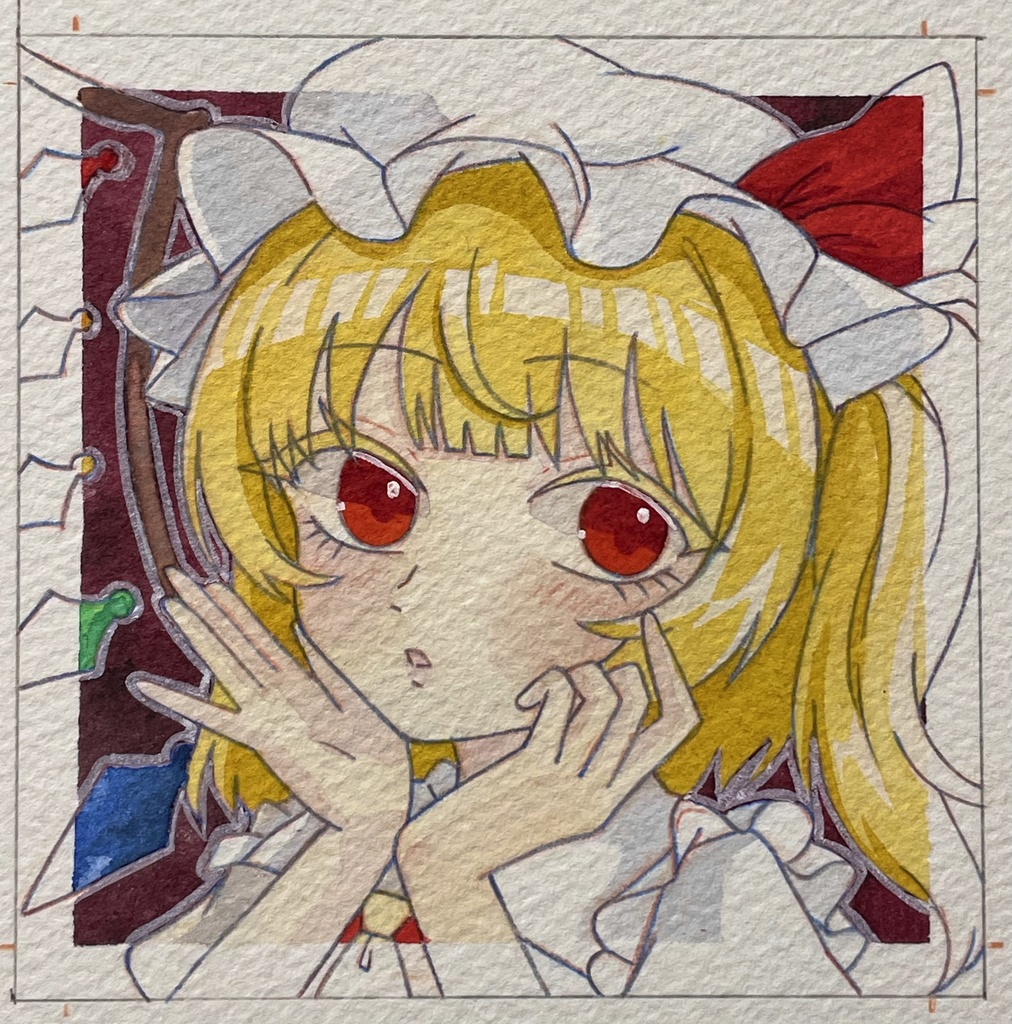 【紅楼夢21】東方水彩原画【水彩画】