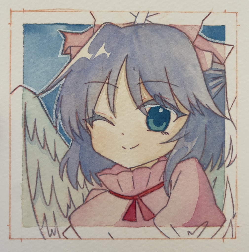 【紅楼夢21】東方水彩原画【水彩画】