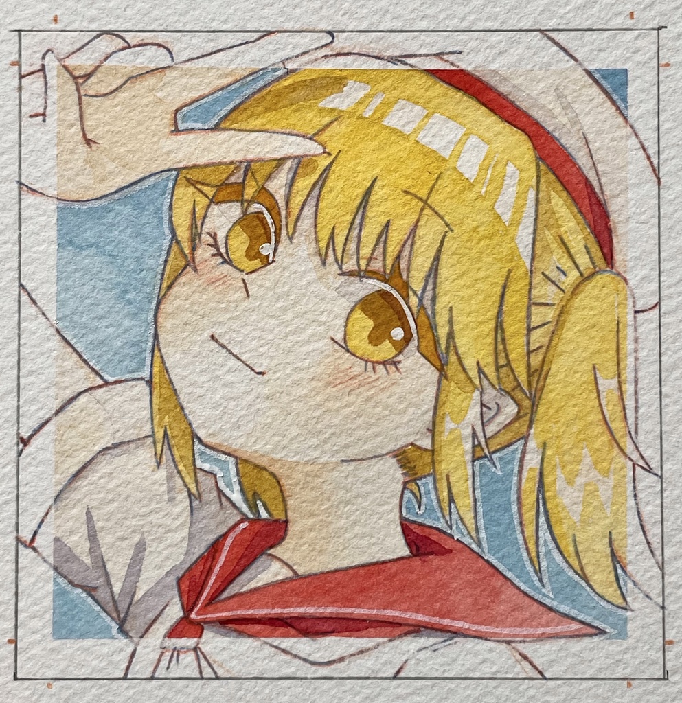 【紅楼夢21】東方水彩原画【水彩画】