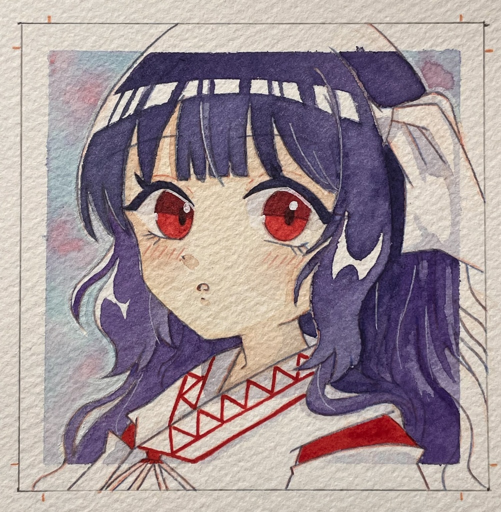 【紅楼夢21】東方水彩原画【水彩画】