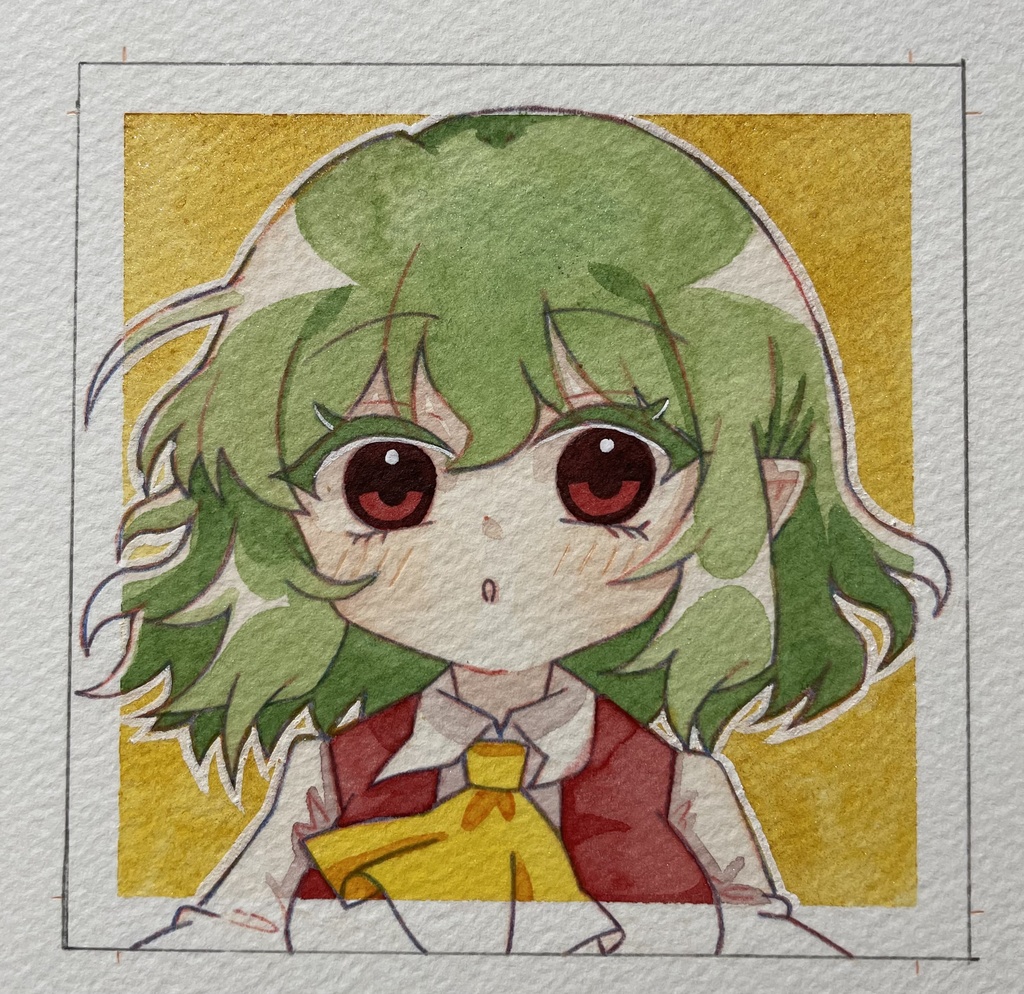 【紅楼夢21】東方水彩原画【水彩画】