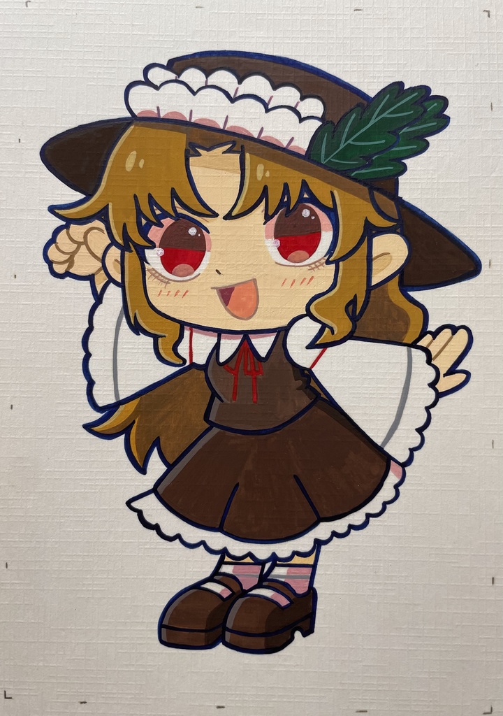 【蓬レ】不透明水彩画【ジャケットのあの子】