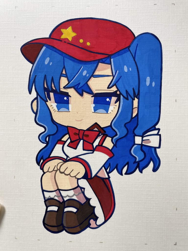 【蓬レ】不透明水彩画【レーベルのあの子】