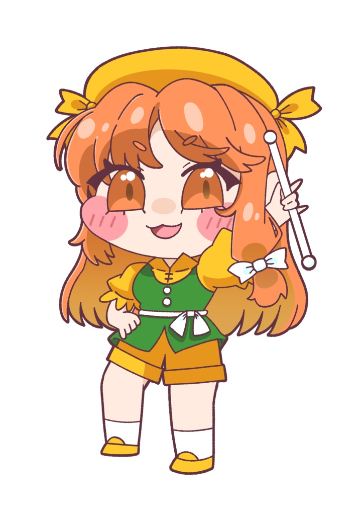 【受注生産】もちほっぺオレンジちゃんアクリルキーホルダー【フレッシュオレンジパーティー】