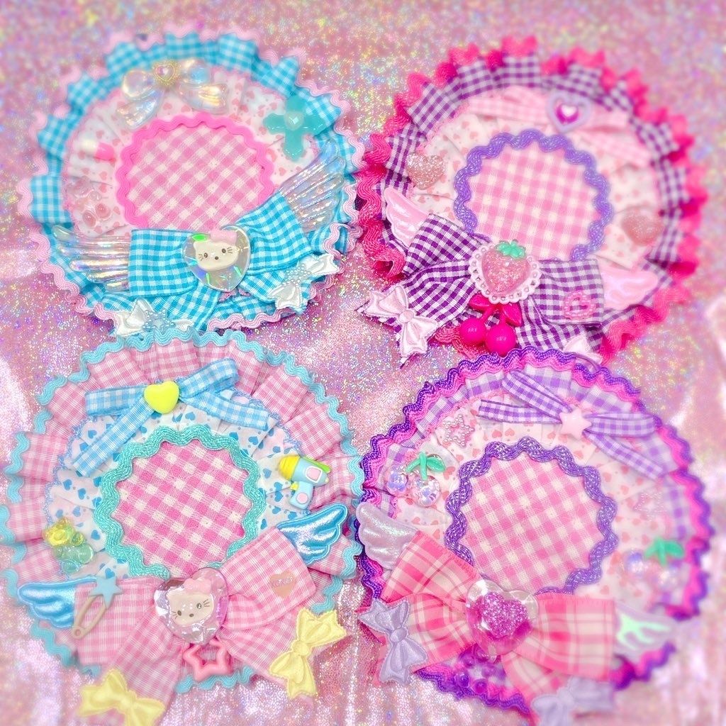 ゆめかわ⭐️ちぇっくロゼット🎀