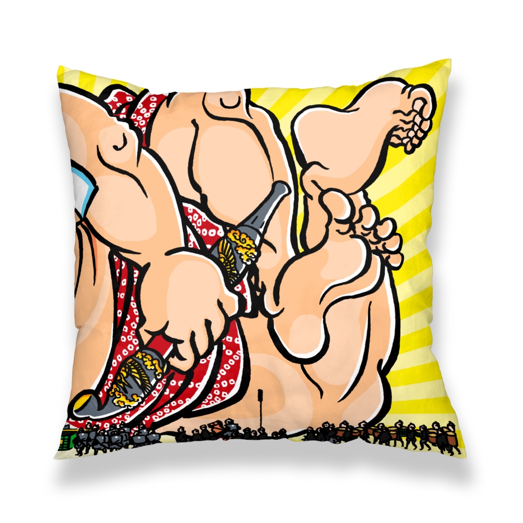 浮世絵マン【クッションカバー】朝比奈小人嶋遊