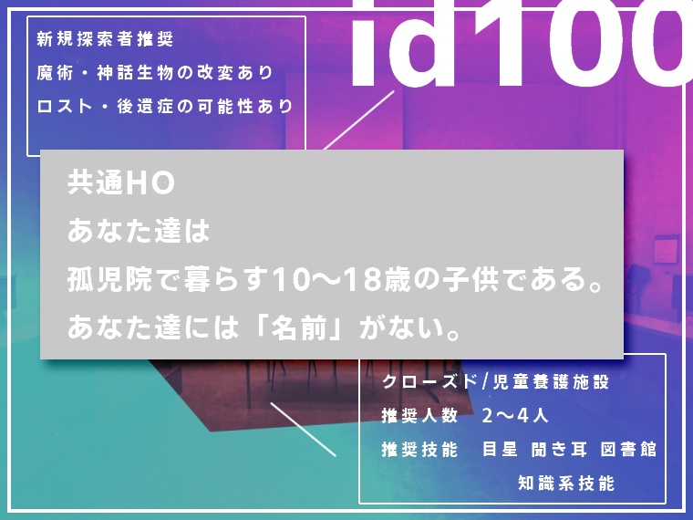 「id100」coc6版シナリオ