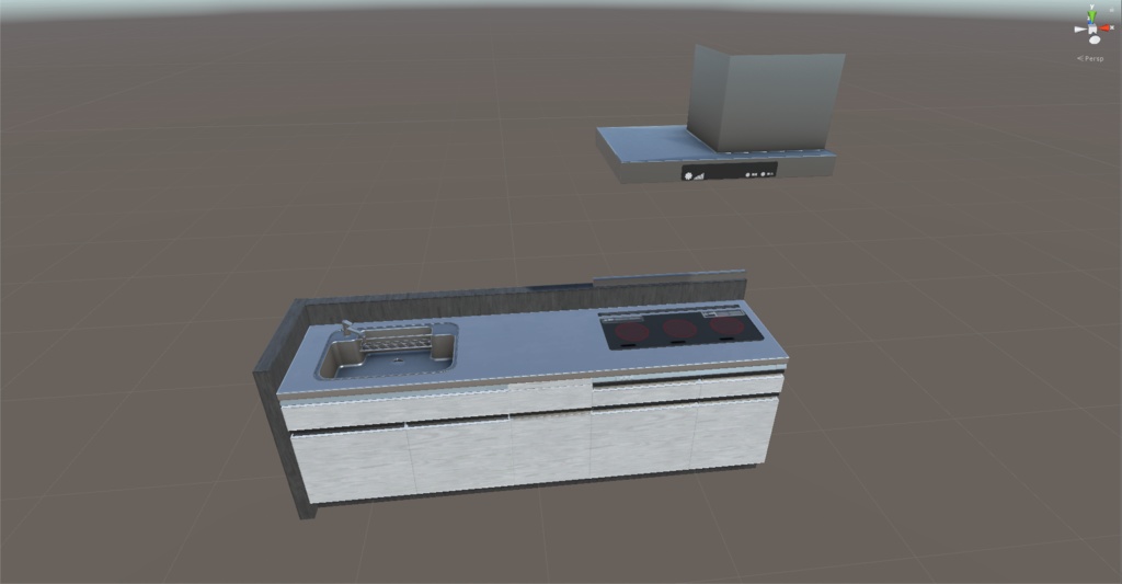 【3Dモデル】システムキッチン01