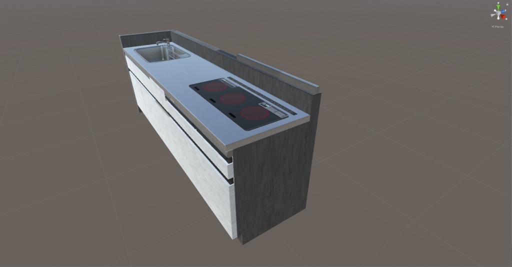 【3Dモデル】システムキッチン01