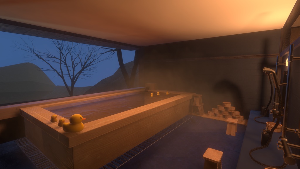 【VRChatワールド】旅館の一室vol.2(温泉付き)