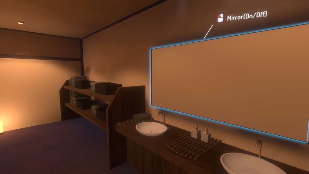 【VRChatワールド】旅館の一室vol.2(温泉付き)