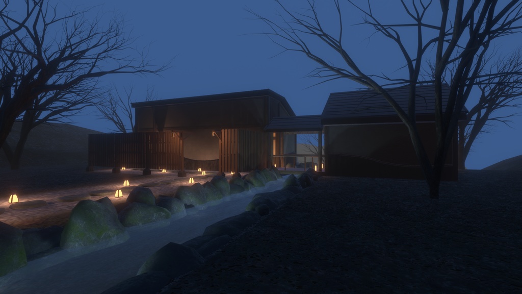 【VRChatワールド】旅館の一室vol.2(温泉付き)