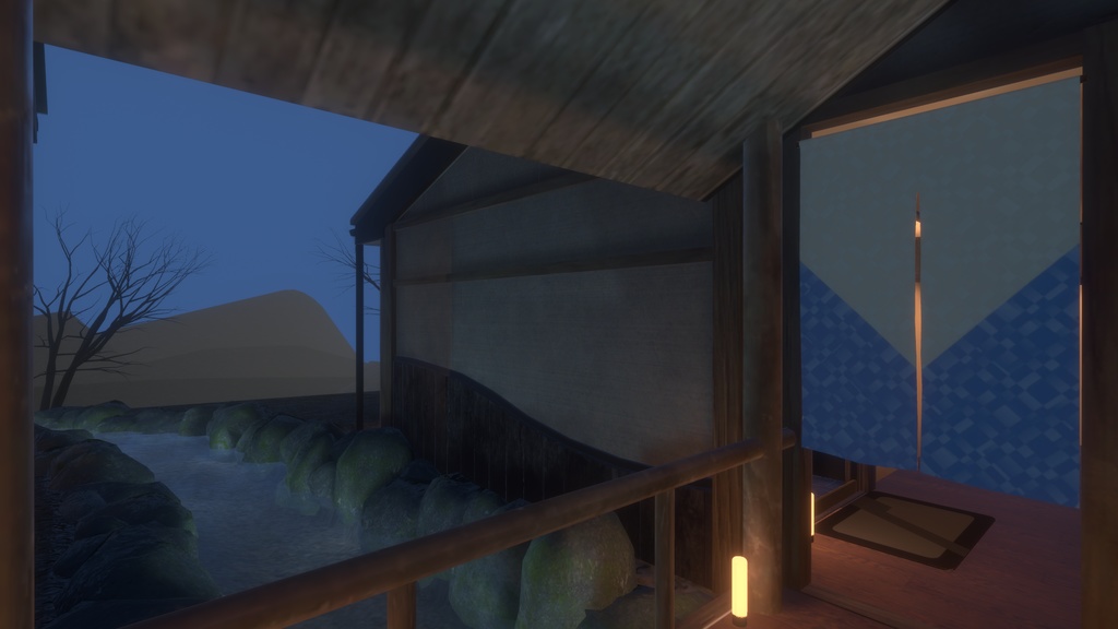 【VRChatワールド】旅館の一室vol.2(温泉付き)