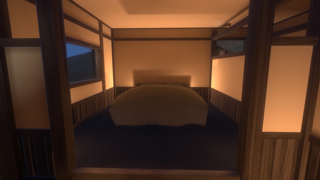 【VRChatワールド】旅館の一室vol.2(温泉付き)