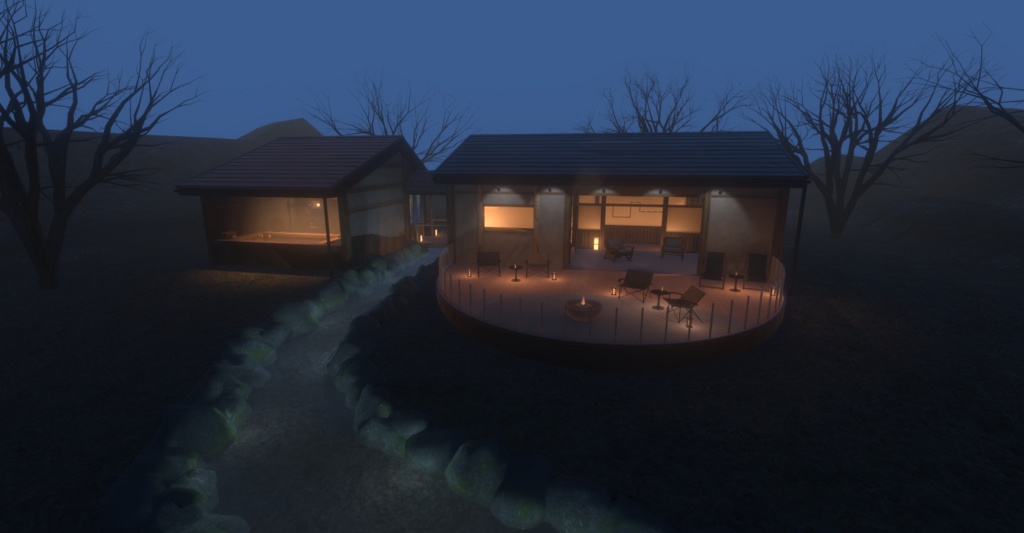 【VRChatワールド】旅館の一室vol.2(温泉付き)