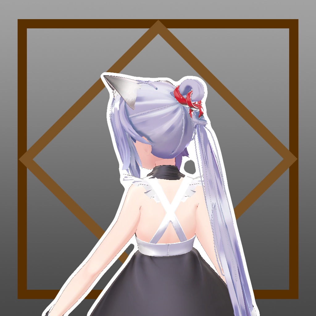 【舞夜/Leeme対応】リング付きエクステ --ポニーテール--