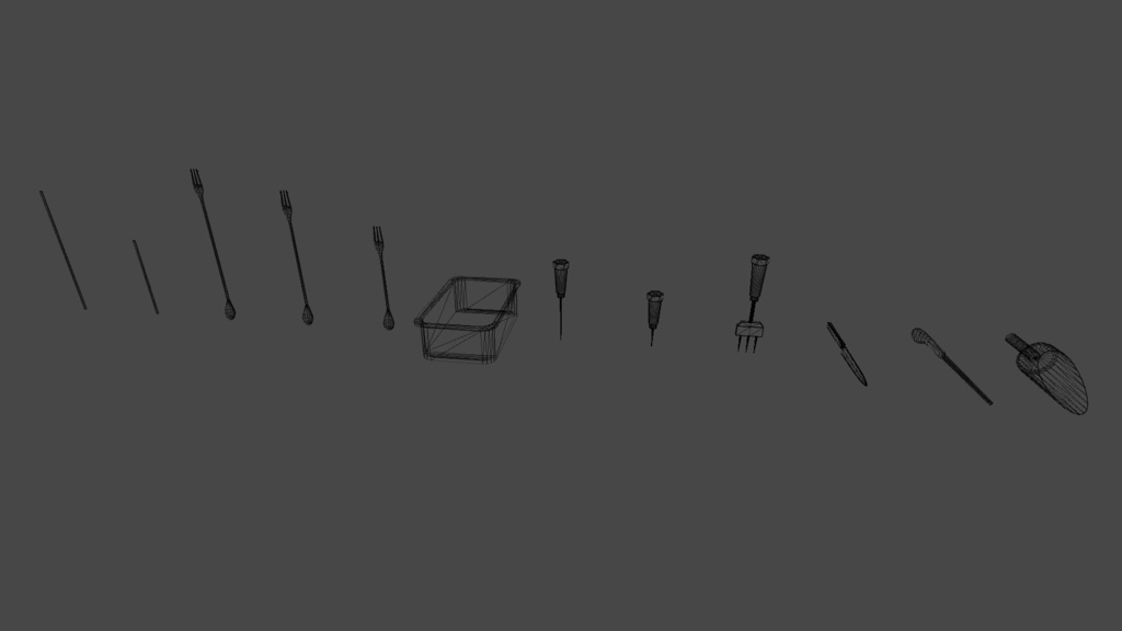 【3DModel】Bar関連の調理器具プロップ【28種類】