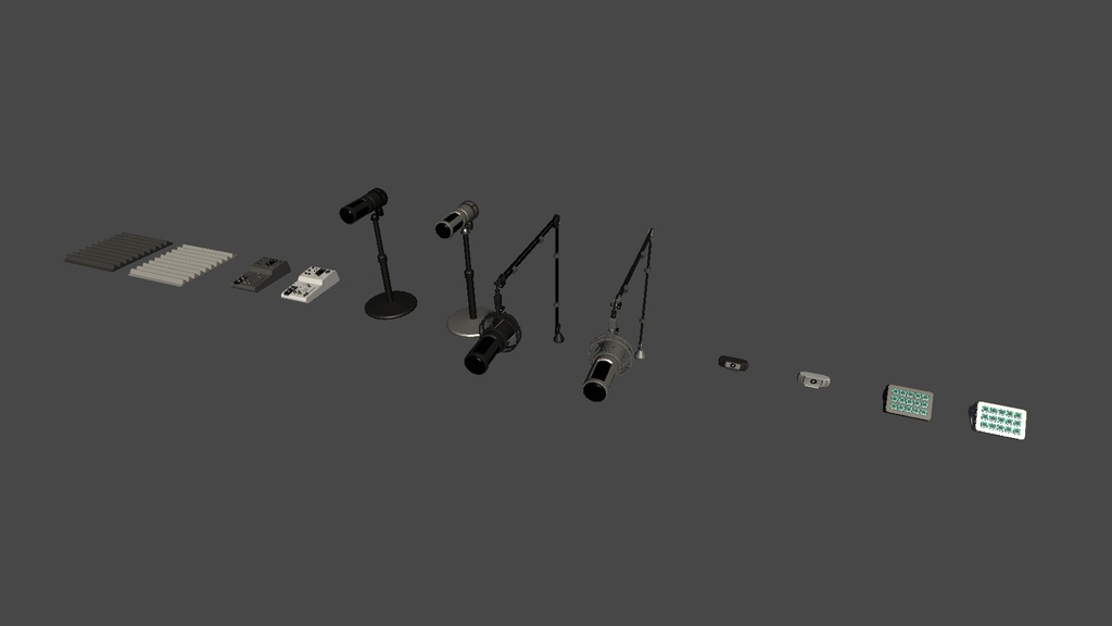 【3DModel】配信向けアイテムのプロップ【6種類】