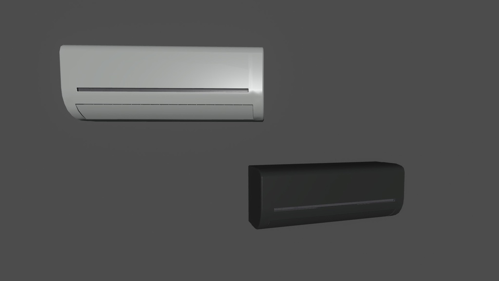 【3DModel】エアコン、扇風機プロップ【19種類(色、動き差分あり)】