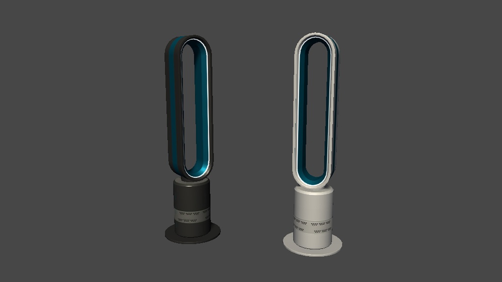 【3DModel】エアコン、扇風機プロップ【19種類(色、動き差分あり)】