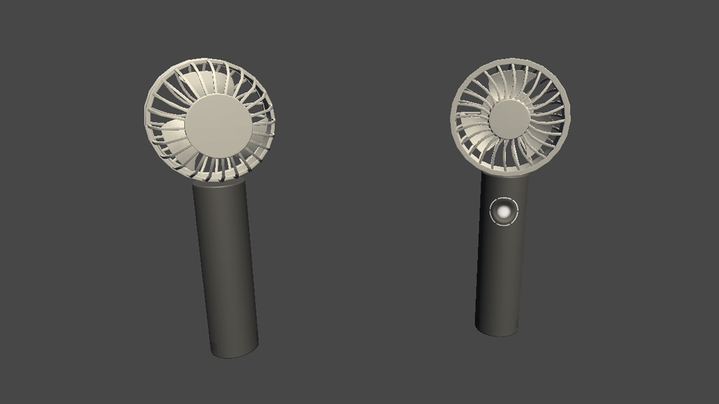 【3DModel】ハンディ扇風機プロップ【7種類(色差分あり)】