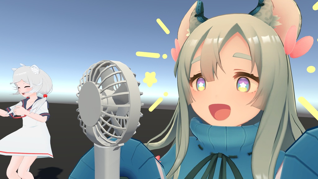 【3DModel】ハンディ扇風機プロップ【7種類(色差分あり)】