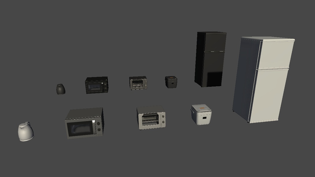 【3DModel】キッチン用プロップセット【5種類】