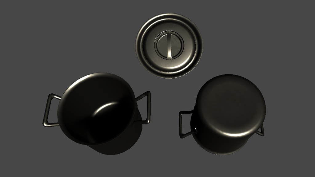 【3DModel】フライパン、鍋プロップセット【12種類】