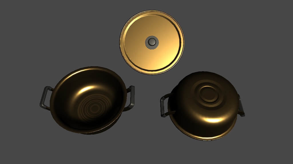 【3DModel】フライパン、鍋プロップセット【12種類】