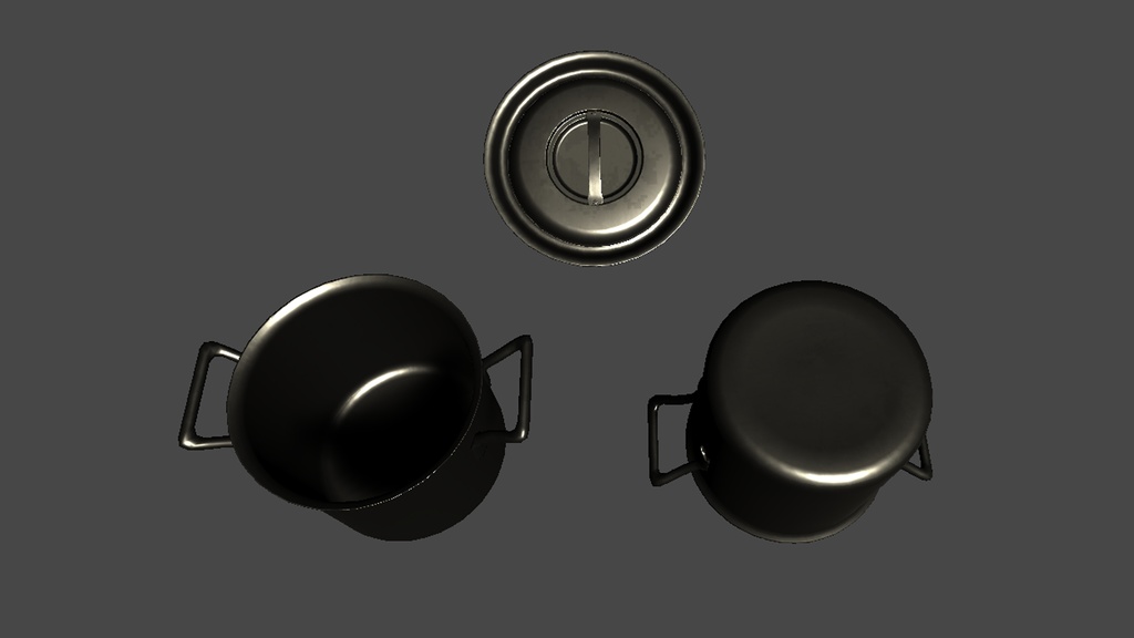 【3DModel】フライパン、鍋プロップセット【12種類】