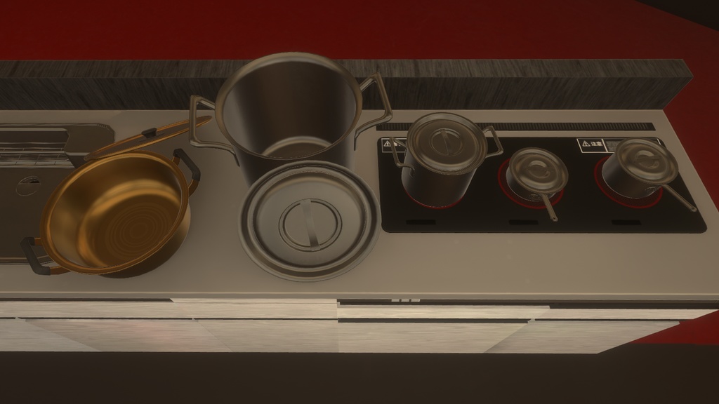 【3DModel】フライパン、鍋プロップセット【12種類】