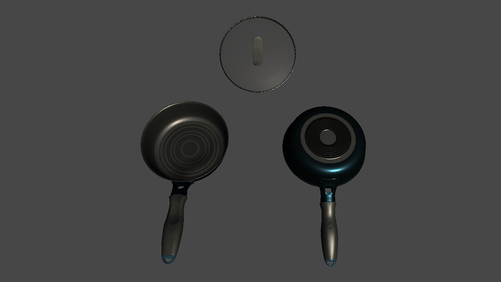 【3DModel】フライパン、鍋プロップセット【12種類】