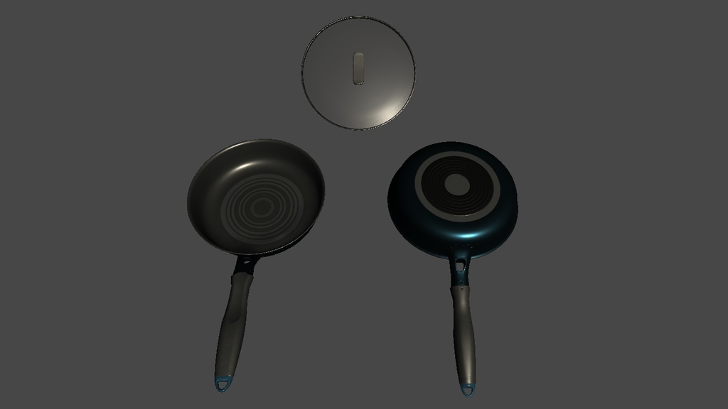 【3DModel】フライパン、鍋プロップセット【12種類】
