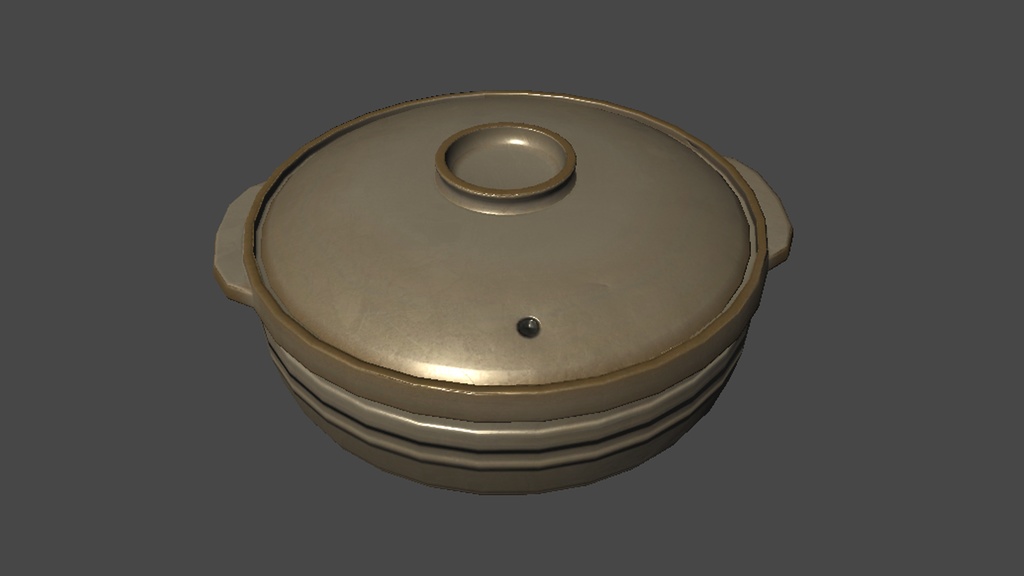 【3DModel】ホットプレート、土鍋プロップセット【8種類】