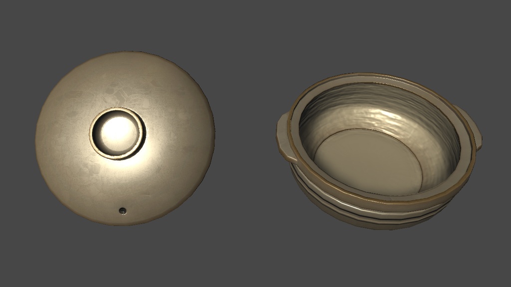 【3DModel】ホットプレート、土鍋プロップセット【8種類】