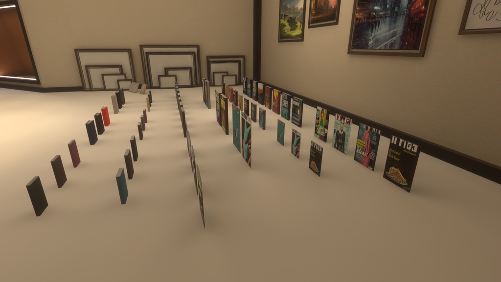 【3DModel】インテリア用の本、額縁プロップ【32種類】