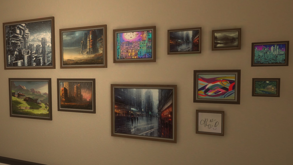 【3DModel】インテリア用の本、額縁プロップ【32種類】