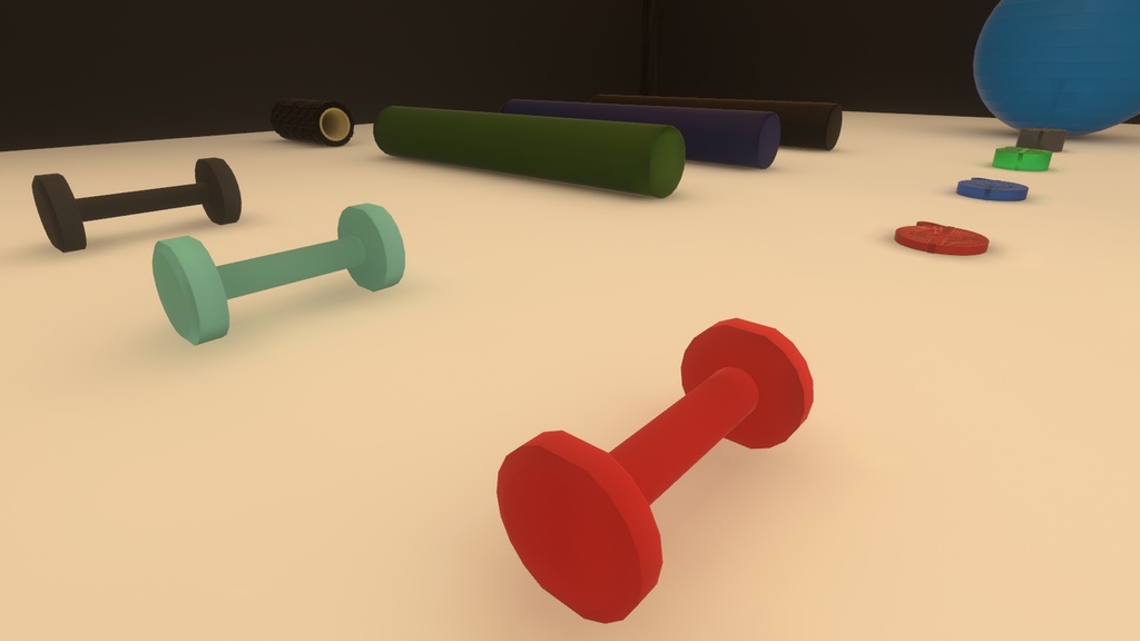 【3DModel】ジムのプロップ【26種類】