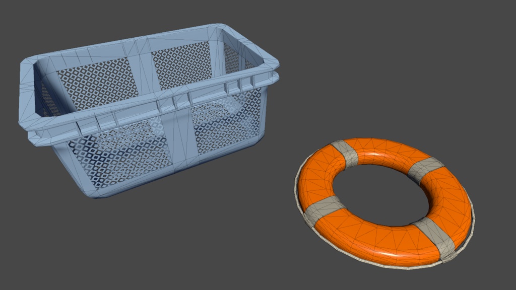 【3DModel】プールのプロップ【27種類】