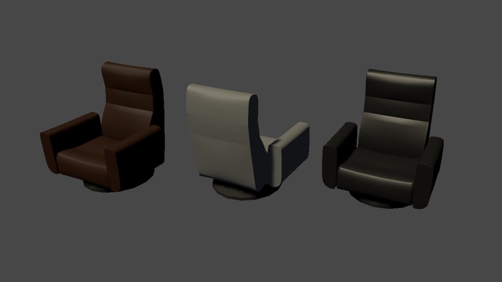 【3DModel】座椅子プロップ【11種類】