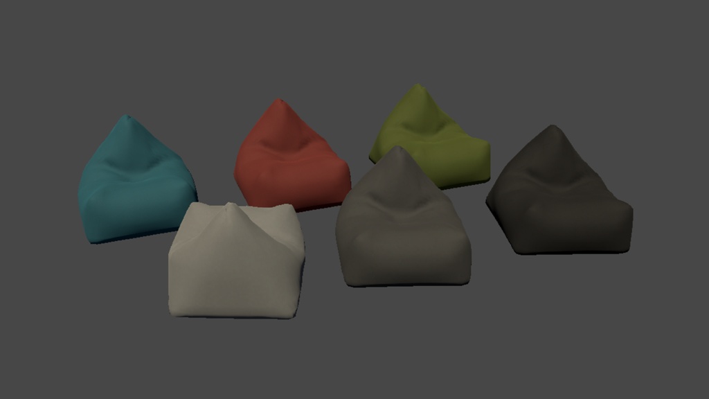 【3DModel】座椅子プロップ【11種類】