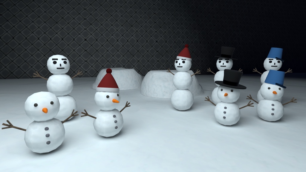 【3DModel】雪系プロップ【33種類】