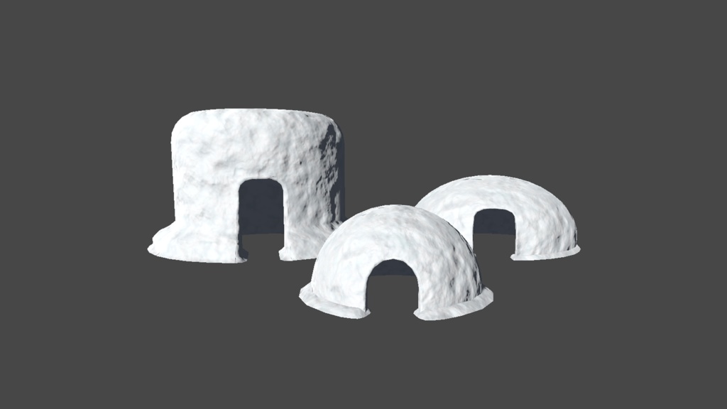 【3DModel】雪系プロップ【33種類】