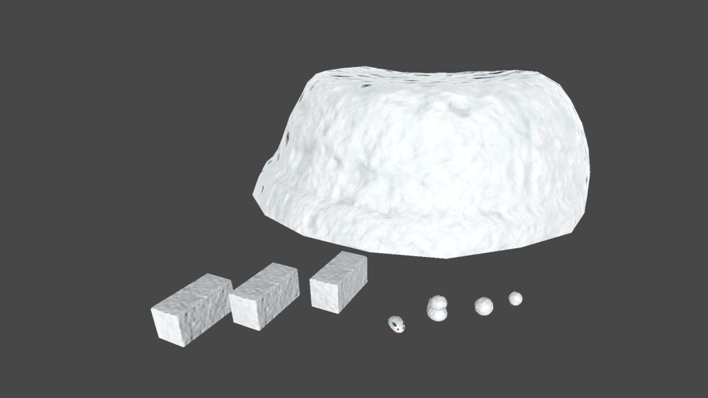 【3DModel】雪系プロップ【33種類】