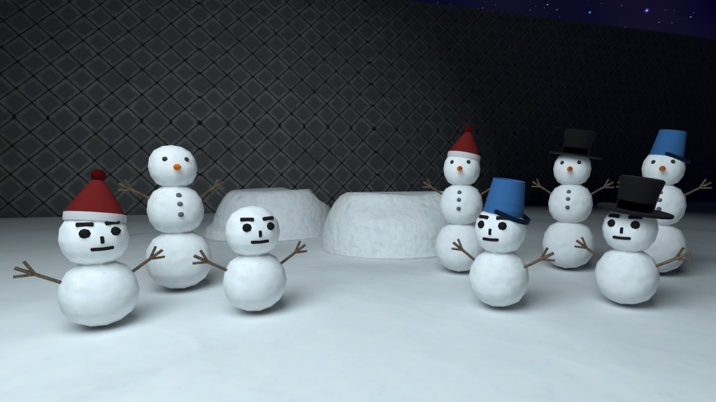 【3DModel】雪系プロップ【33種類】