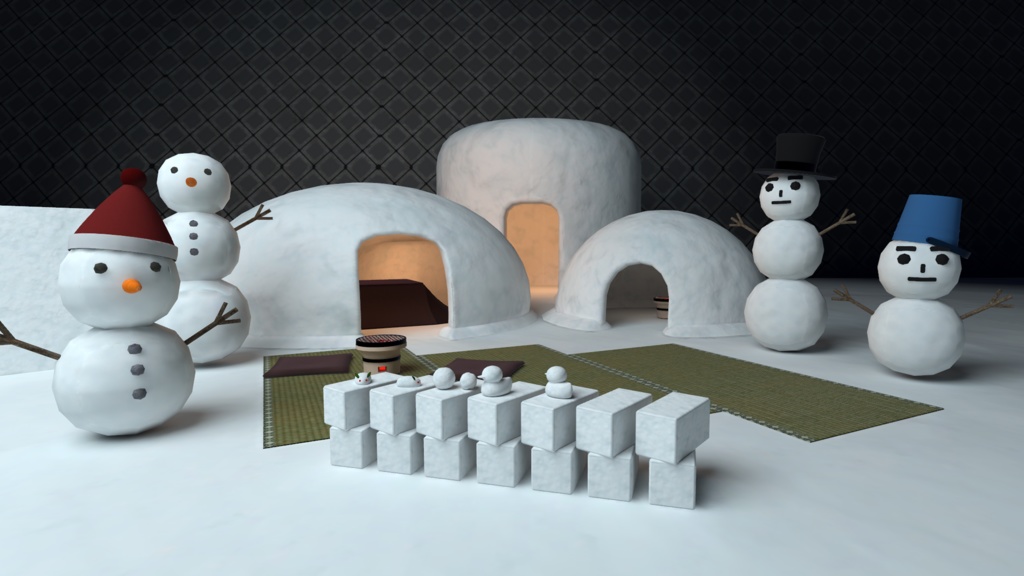 【3DModel】雪系プロップ【33種類】