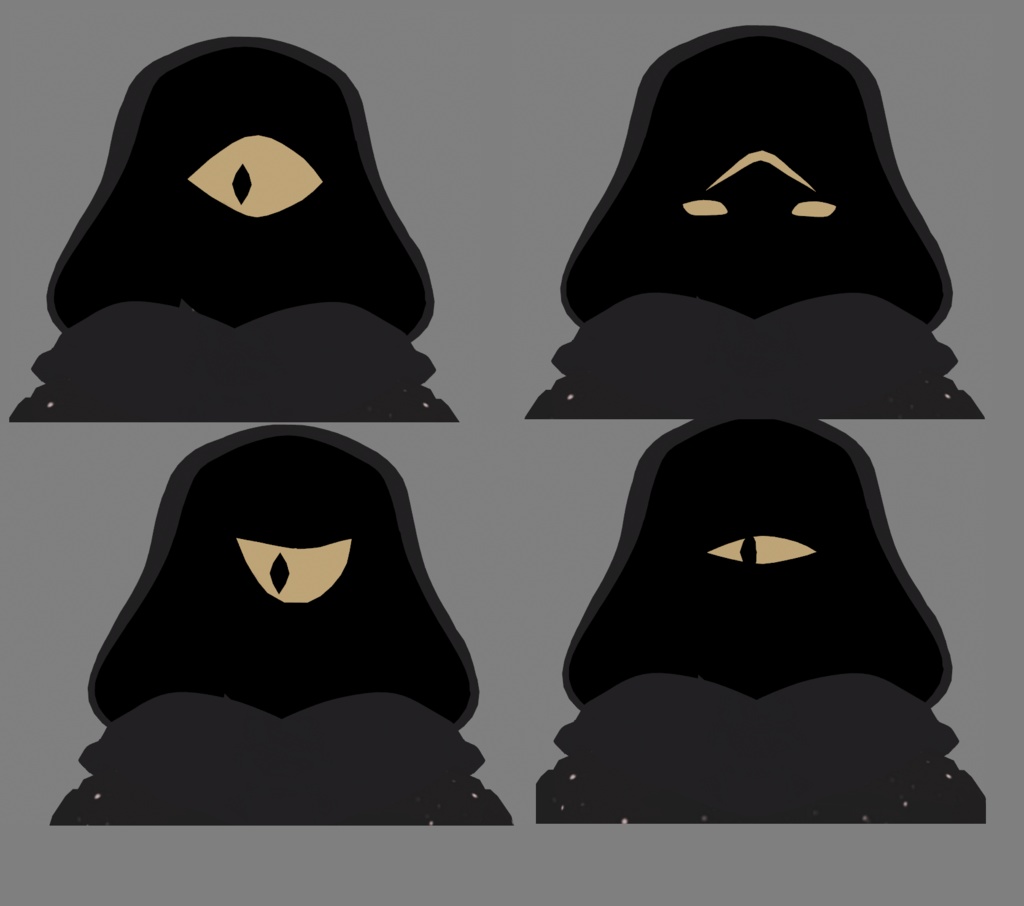 Avatar vtuber 3d Original character vtuber para streamers ente misterioso miedo criatura noche