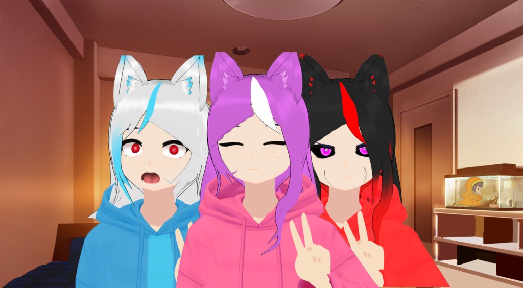 Vtuber avatar 3 in 1
